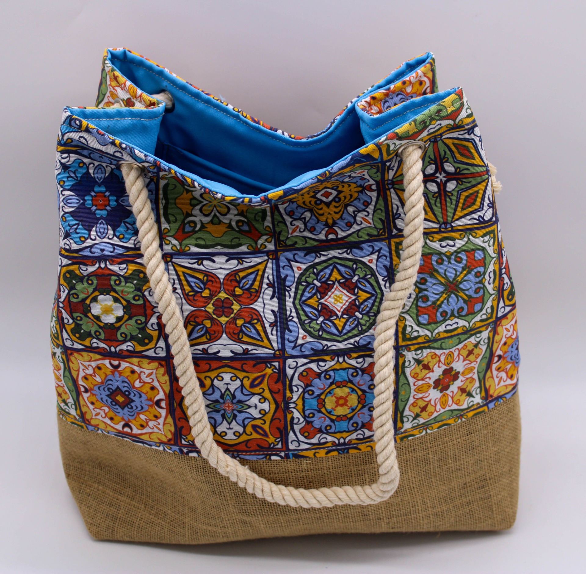 Sacchetto Di Iuta Con Stampa Va In Cotone Borsa - Foto 5